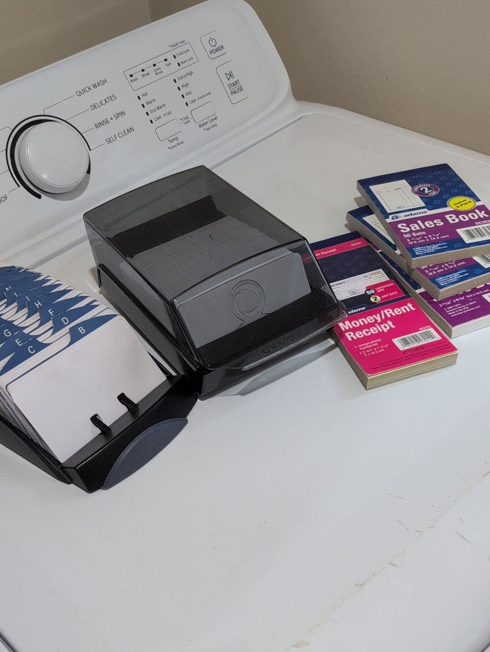 Rolodex Rubbermaid Black Card/Holder (2) & Sales Books